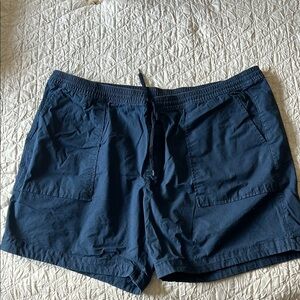Lands' End Men's Flat Front Shorts - Navy Blue
